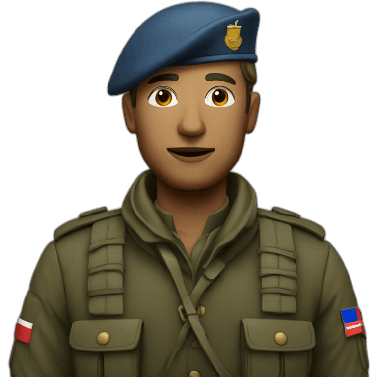 Dutch soldier with beret emoji