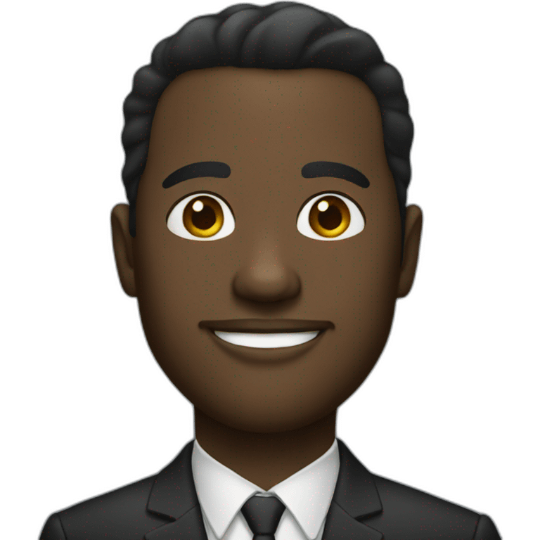 black man in a suit emoji