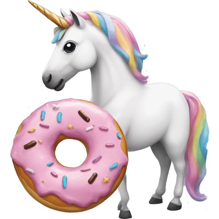 Unicorn and donut emoji