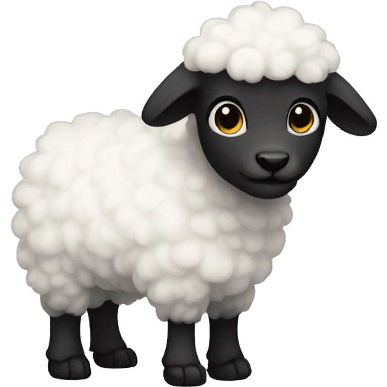 little sheepie with black face and short legs emoji