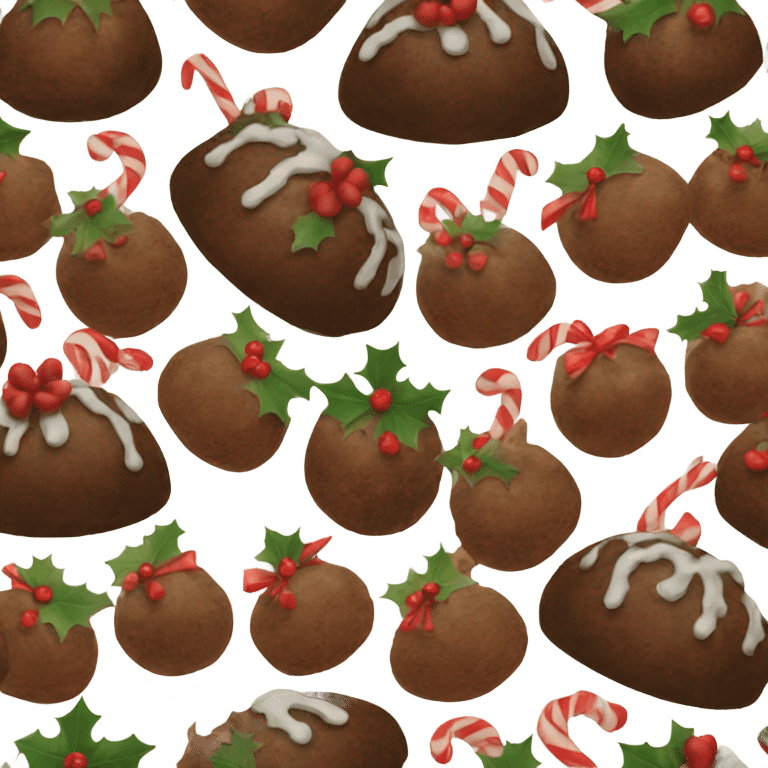 christmas pudding  emoji