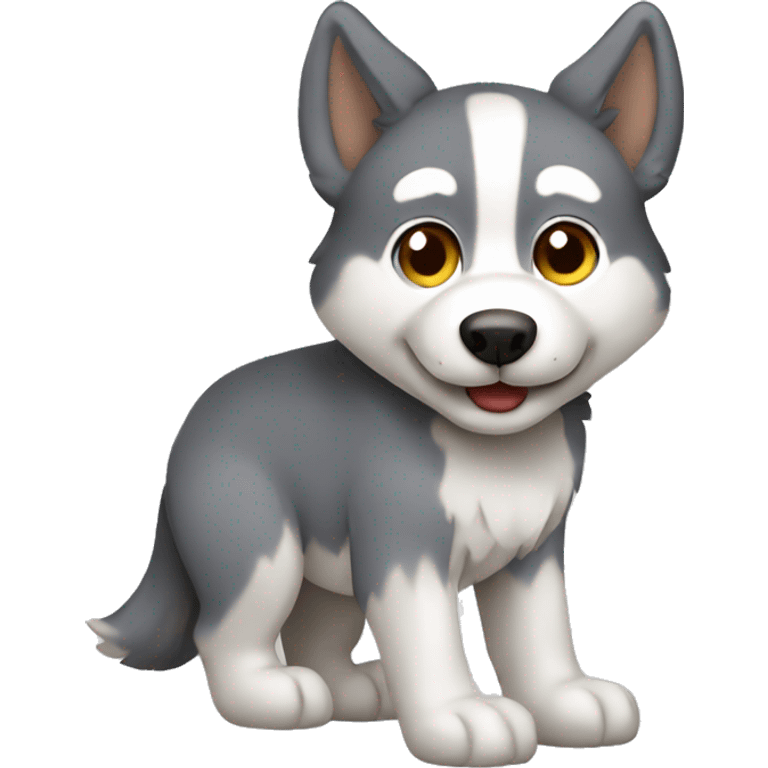 husky marrón  emoji