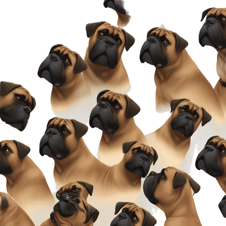 bullmastiff dark brown and black emoji