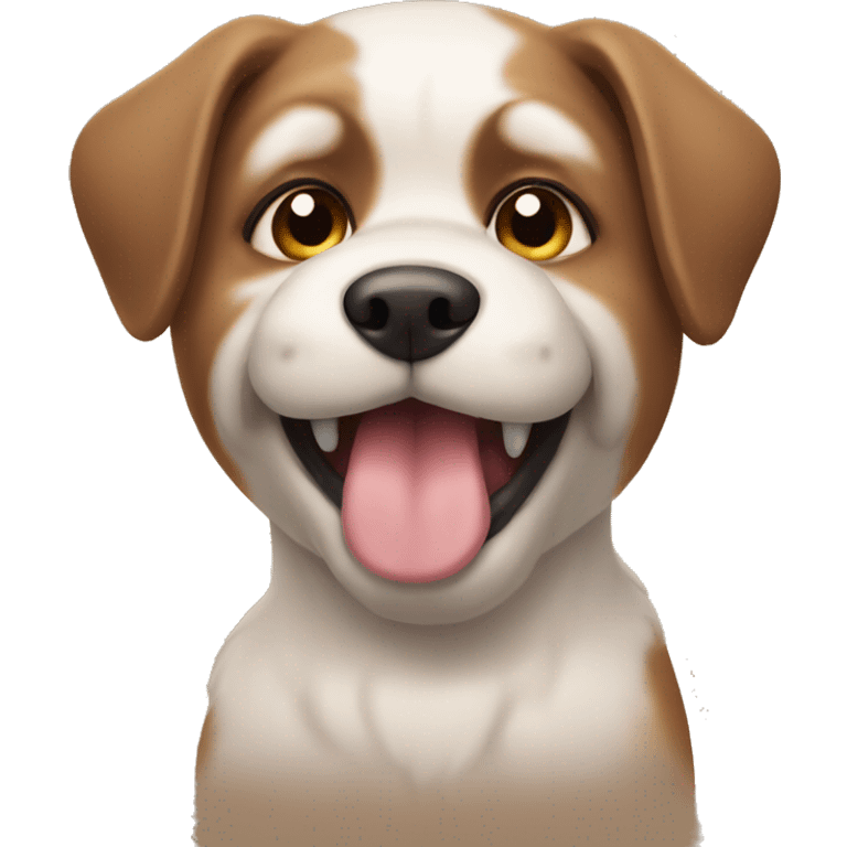 A dog that's very cute emoji