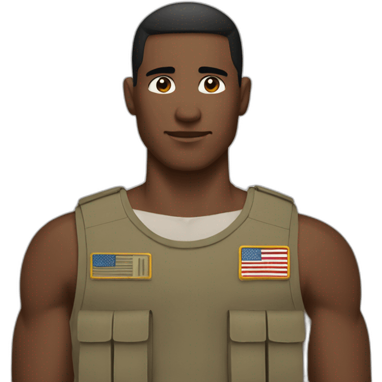 shirtless military emoji