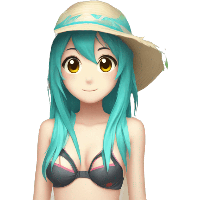 hatsune miku beach day emoji