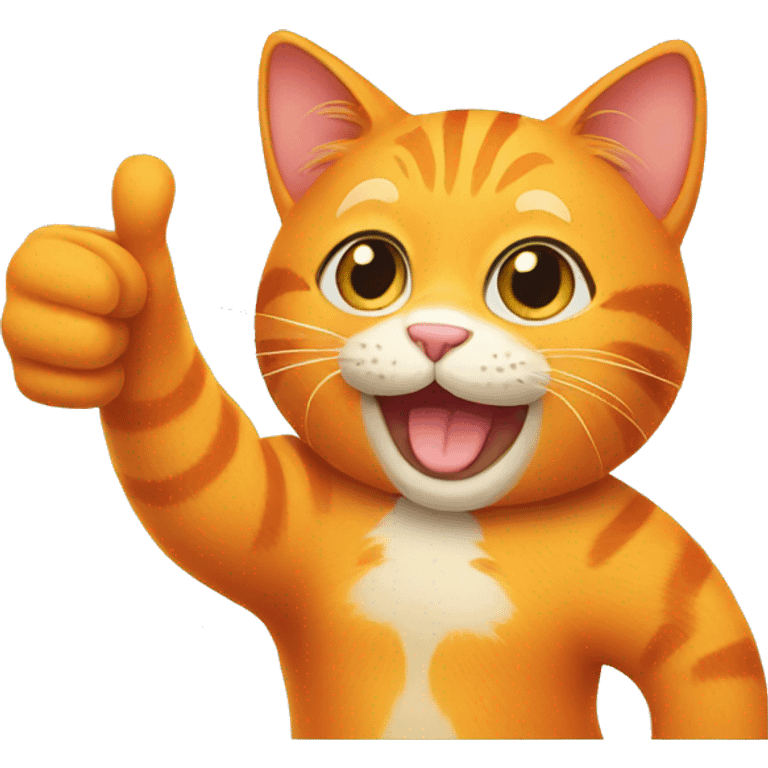 Orange cat thumbs up emoji