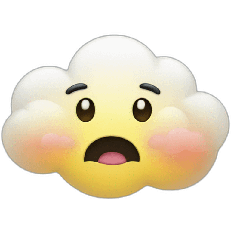 half cloud dark with sad face half bright with happy face  emoji