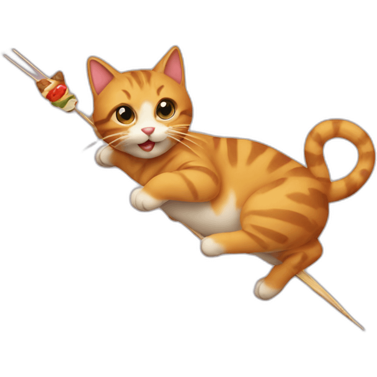 Cat on a skewer emoji