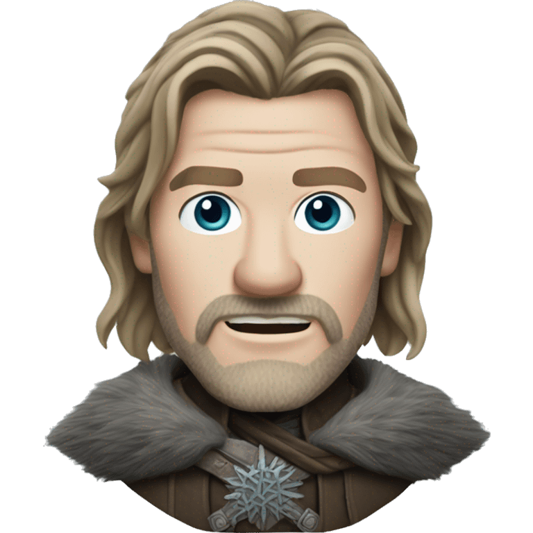 photorealistic frozen Eddard Stark emoji