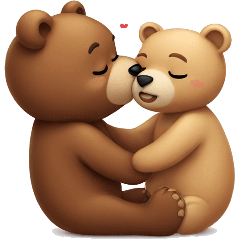 Bear love kissing a cute bear emoji