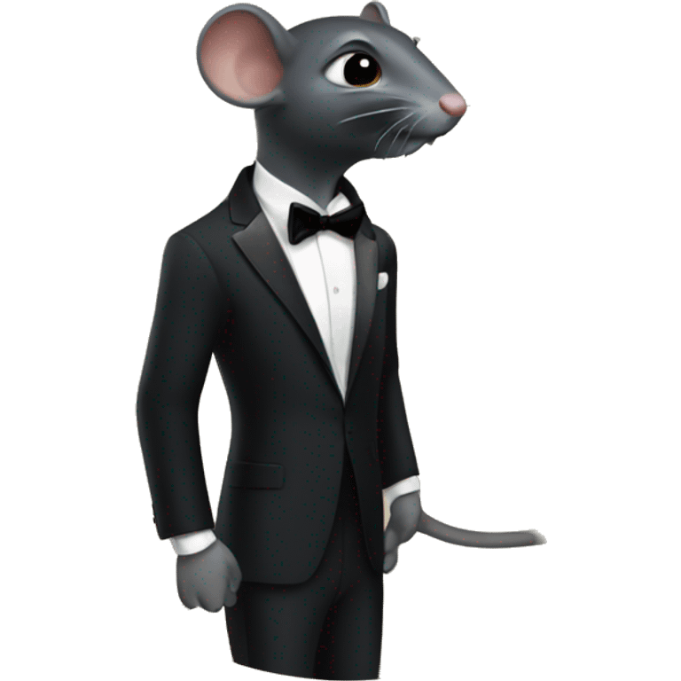 James bond as a black rat emoji