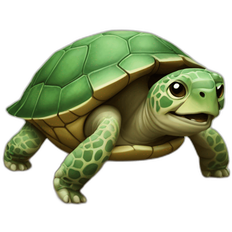 Tortue sur chien emoji