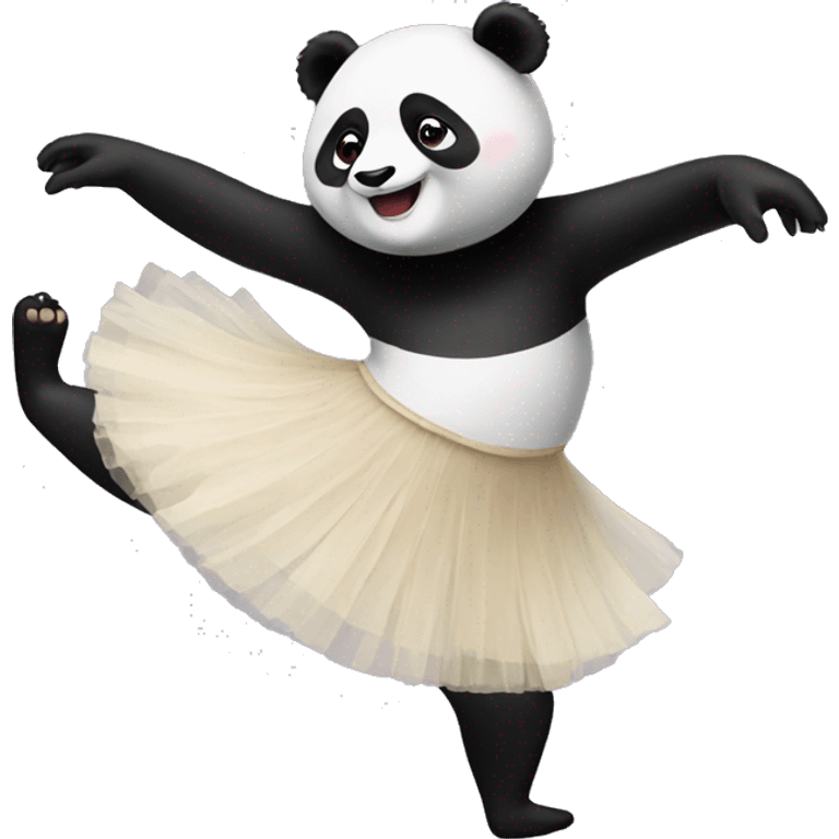 Panda dances ballet emoji