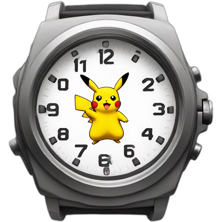 Pikachu montre son dos emoji