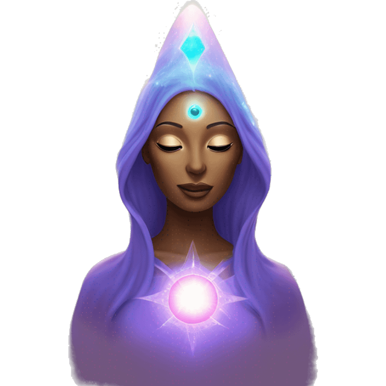 Pleiadian radiant glowing diva woman female third eye emoji