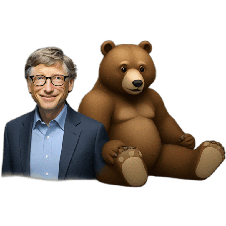 Bill Gates whit a bear emoji