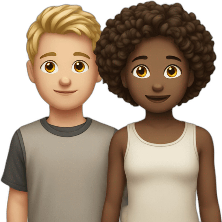 3 white siblings emoji