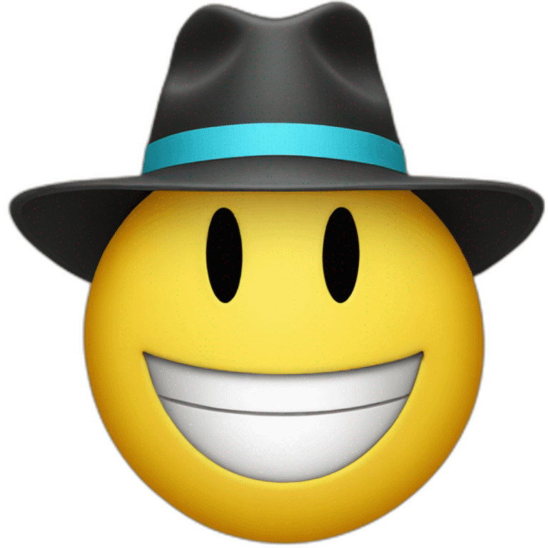 Smiley face with hat emoji