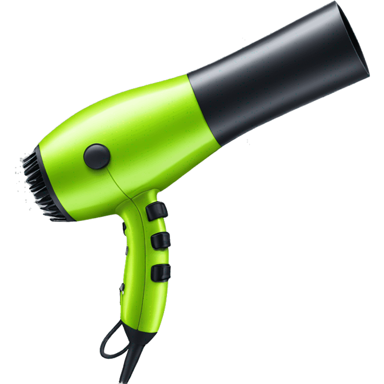 Realistic lime green hair dryer isolated  emoji