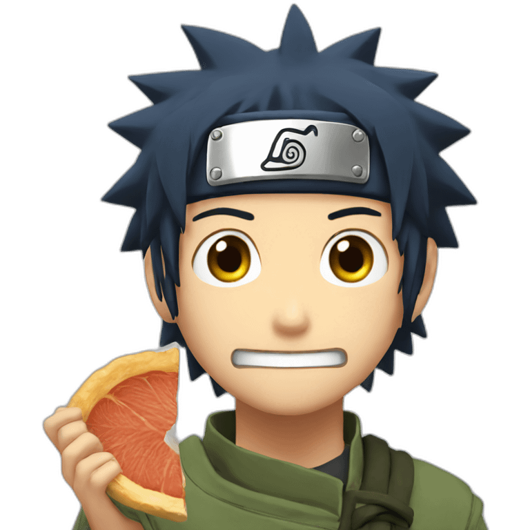 Naruto eating emoji