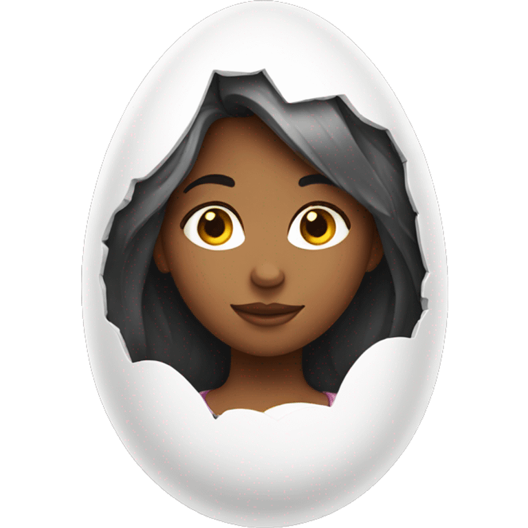 Girl in egg emoji