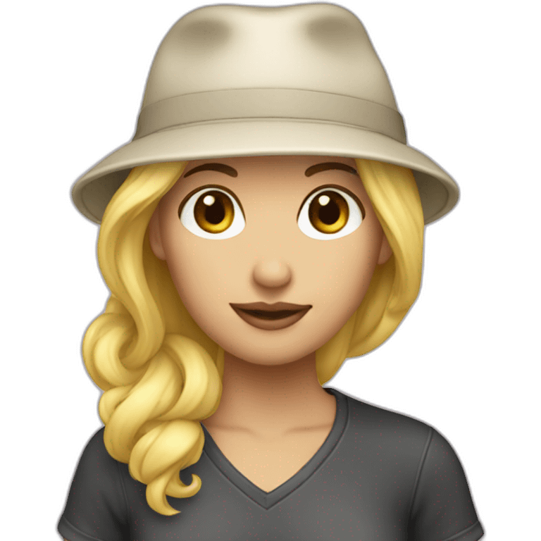 Blonde casquette emoji