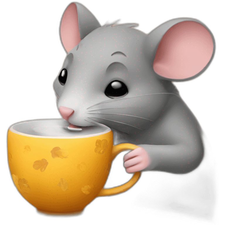  cozy mouse drinking tea emoji