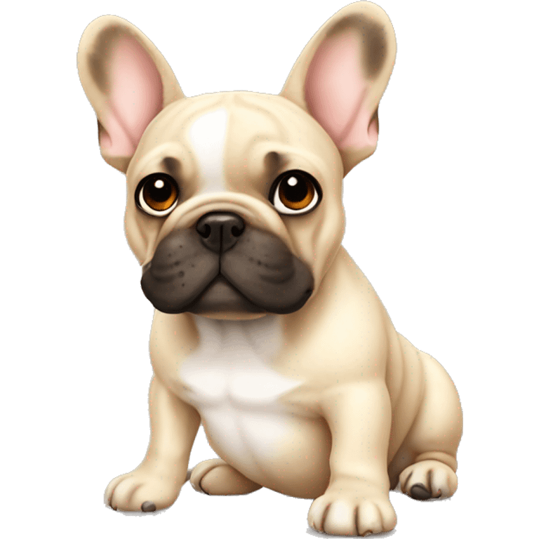 French bulldog beige with dark spots emoji