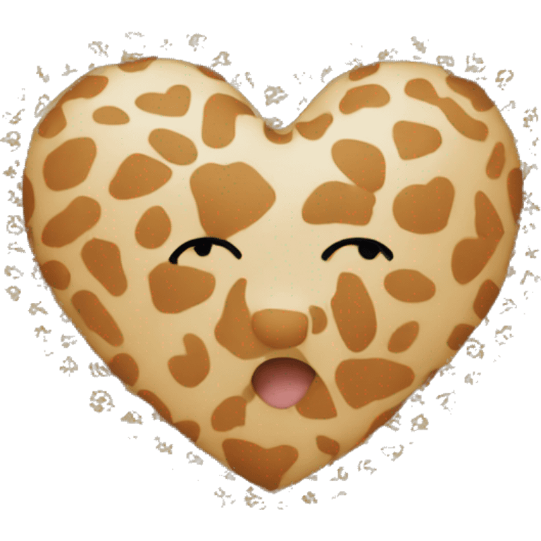 Heart in Leo print emoji