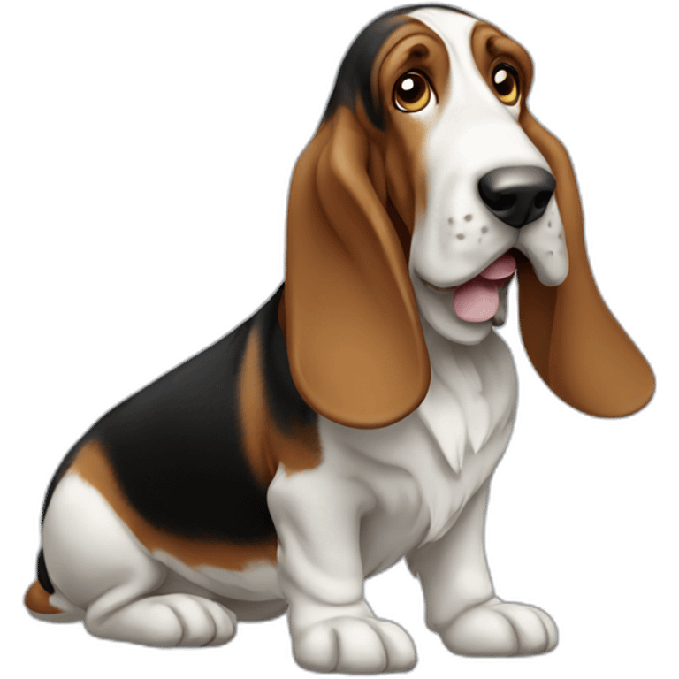 Dog basset hound full-body emoji