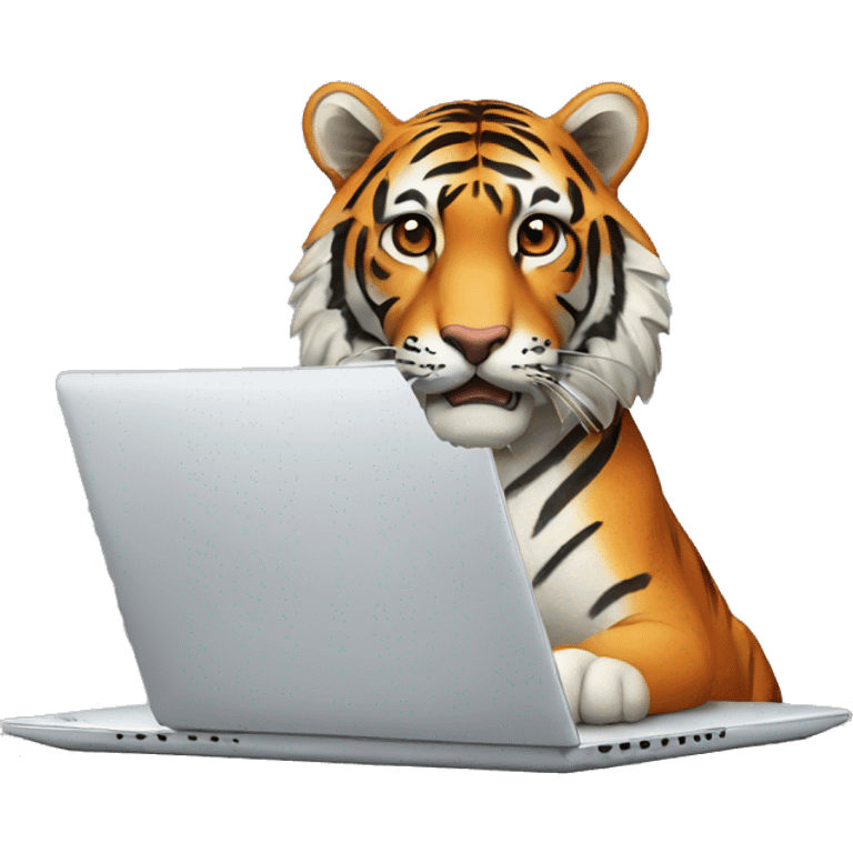 Laptop tiger emoji