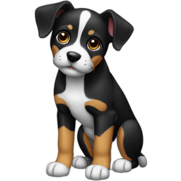 Kintamani dog black with stripe emoji