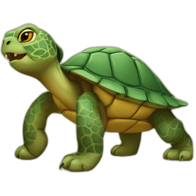 Tortue sur lion emoji