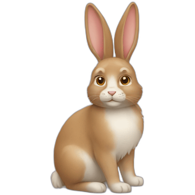 Chat sur lapin emoji