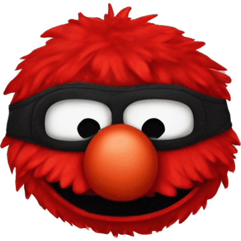 Elmo with a mask emoji