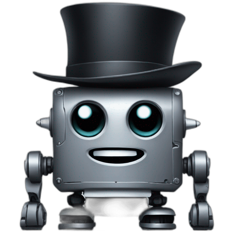 robot with tophat emoji