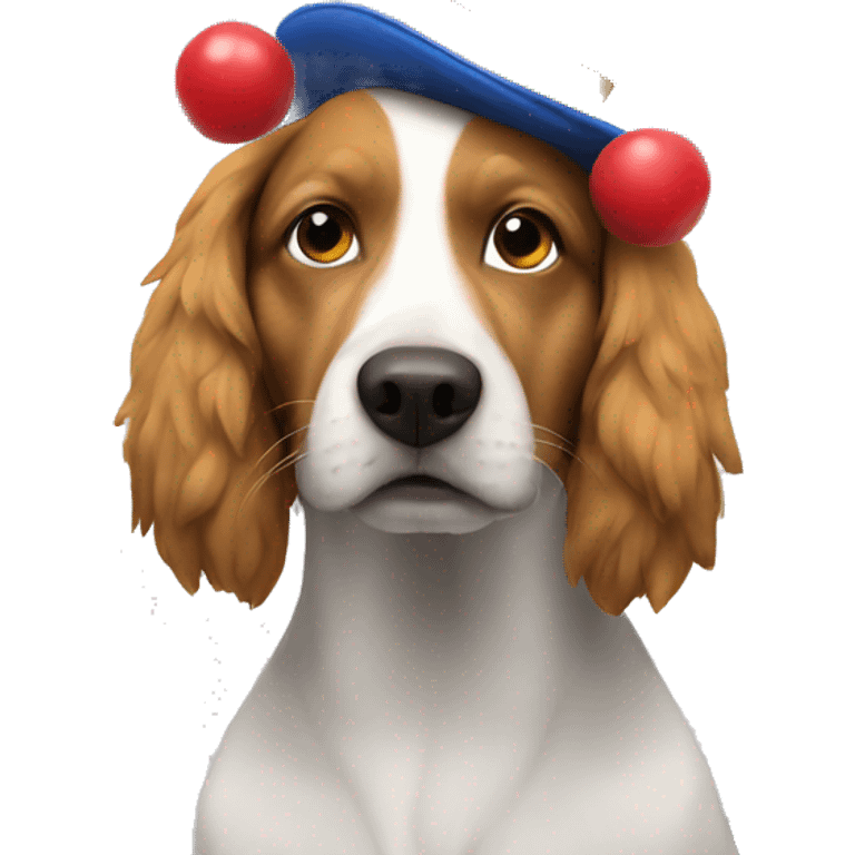 dog on airplane as a clown emoji