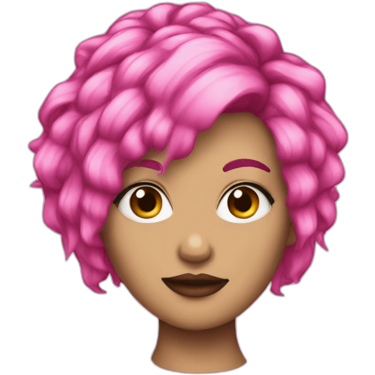 woman pink punk hair emoji