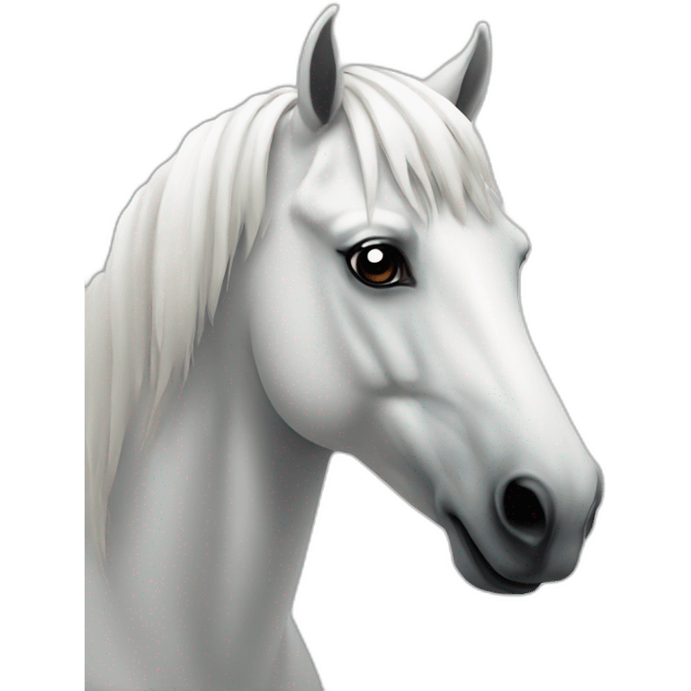 white horse logo emoji