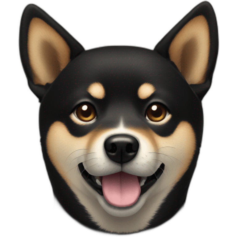 Black shiba emoji