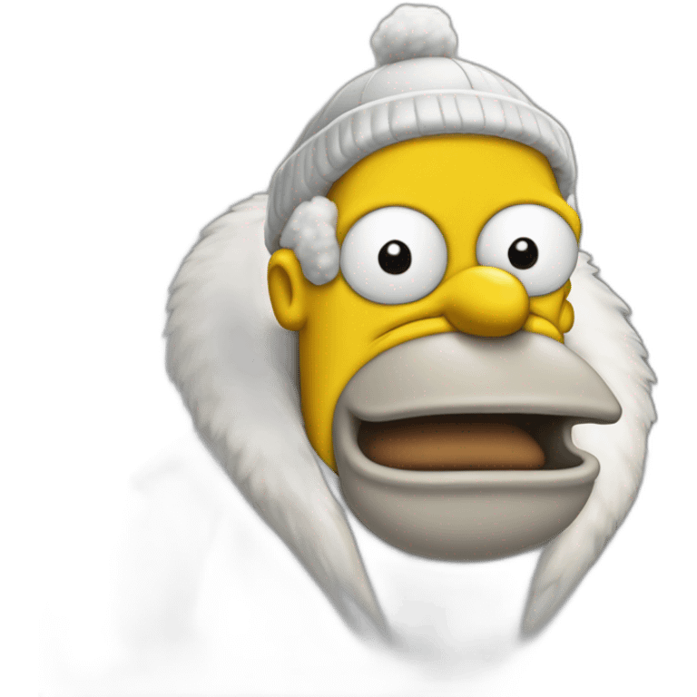 homer simpson in the guise of a penguin emoji