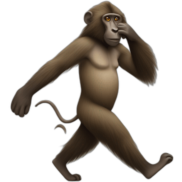 Gelada Baboon walking emoji