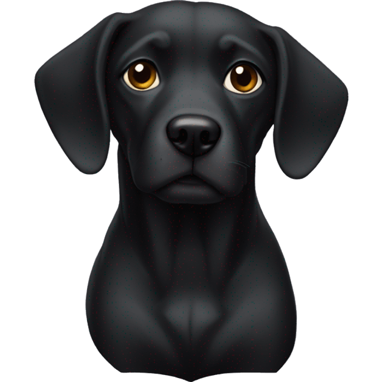 Perrita negra emoji