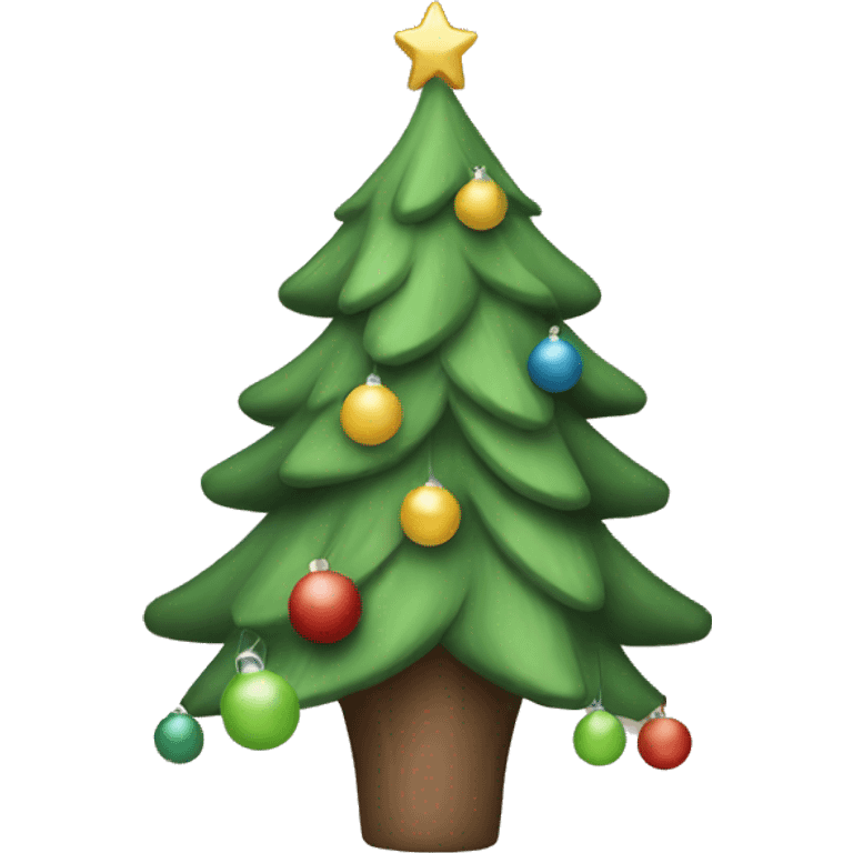 Neutral colored Christmas tree emoji