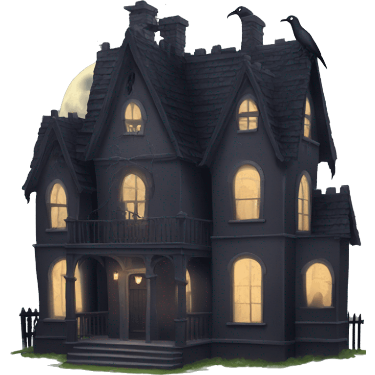 Nevermore Academy. Haunted Addams house.  emoji