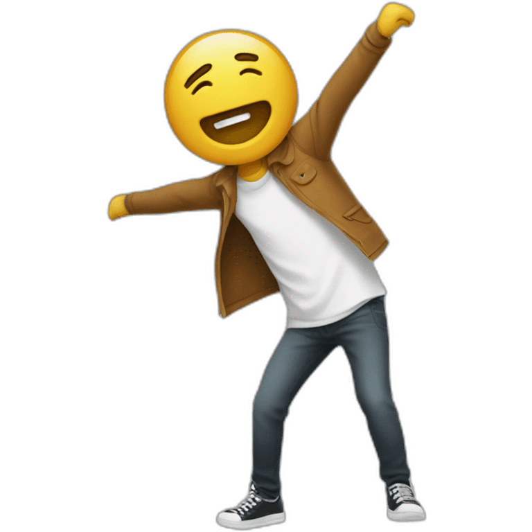 Homme qui fait un dab emoji