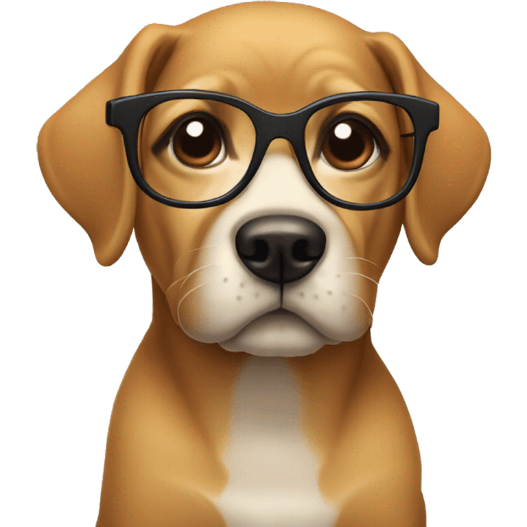 dog with glasses  emoji