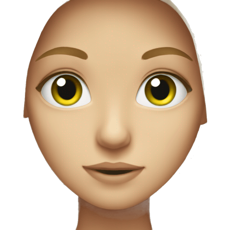 A girl with green eyes and long blond hair emoji