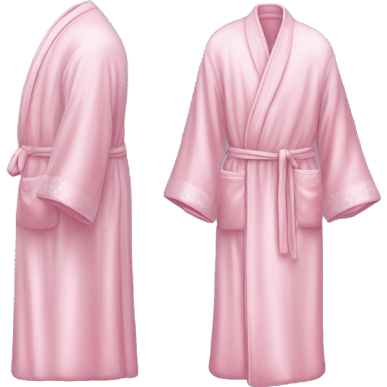 Light pink silk slippers and robe emoji